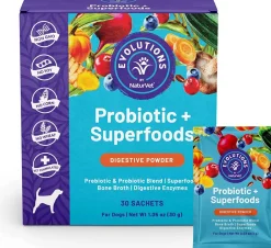 Naturvet Evolutions Probiotic + Superfoods SACHET Soft Chews Dog Supplements - 30 Count