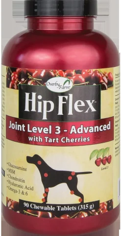 Naturvet Hip Flex Tablets Level 3 (Advanced) Dog Supplements - 90 ct Bottle