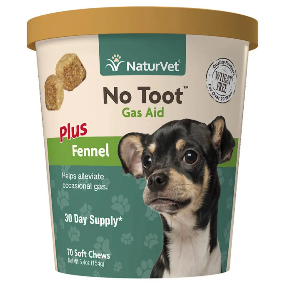 Naturvet No Toot Gas Aid Soft Chew Dog Supplements - 70 ct Cup