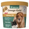 Naturvet Omega Gold Plus Salmon Oil Soft Chew Cat and Dog Supplements - 90 ct Cup