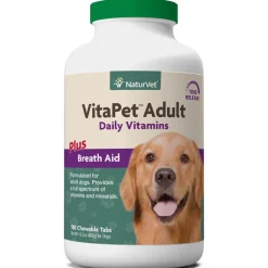 Naturvet VitaPet Adult Tablets Time Release Dog Supplements - 180 ct Bottle