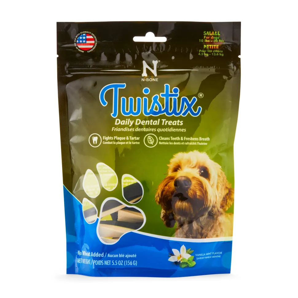 N-Bone Twistix Vanilla Chewy Dog Treats - Small - 5.5 Oz