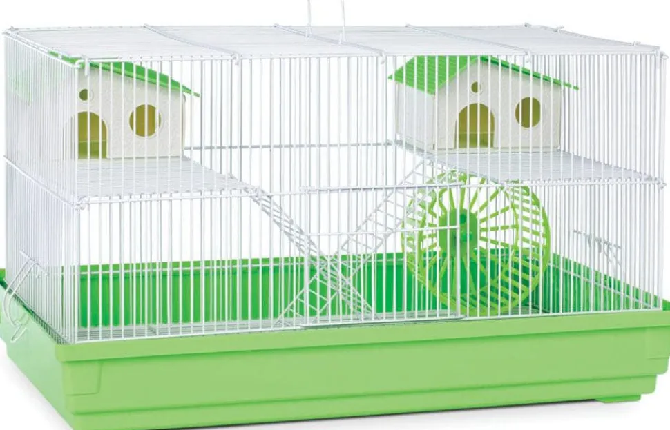 Nibbles A&E 2 Story Hamster/Gerbil Cage with House And Wheel - 18 X 11 X 16I N - 2 Pack