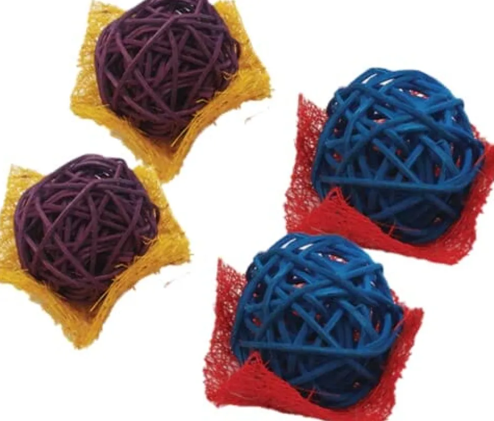 Nibbles Loofah Bon Bons Chews Small Animal Chewy Treats - Small - 4 Pack