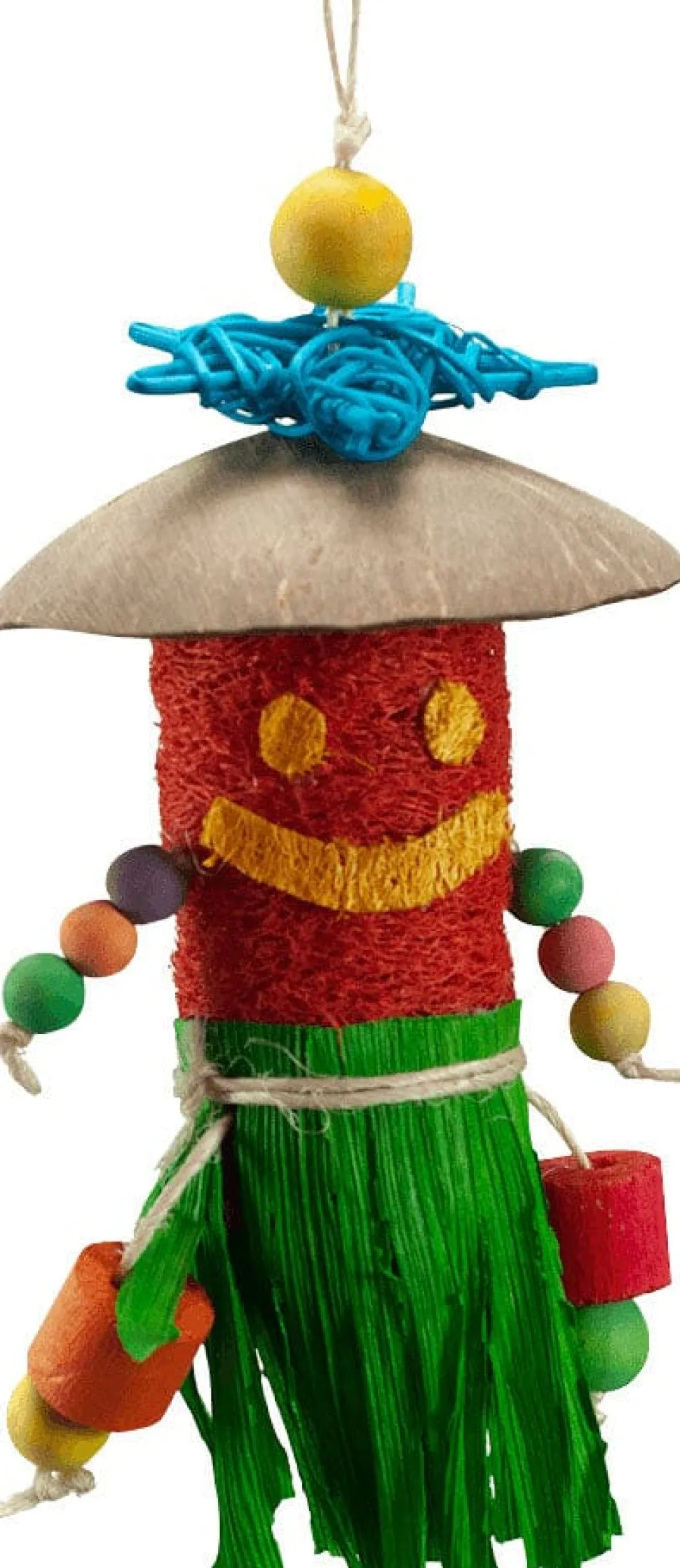 Nibbles Loofah Tiki Man Chew Toy Small Animal Chewy Treats -
