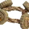 Nibbles Timothy Hay Braided Rope Circle Chew Toy Small Animal Chewy Treats -