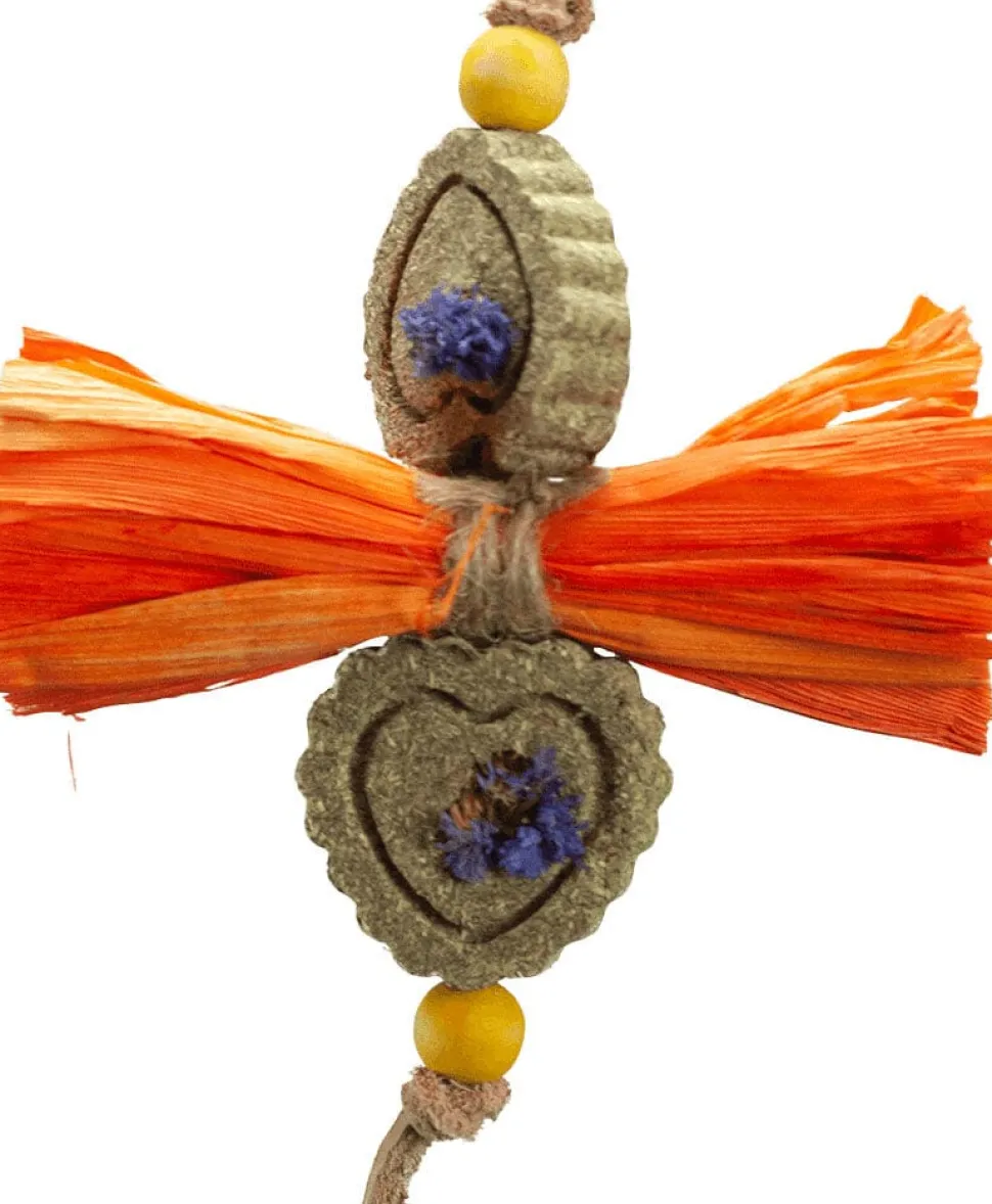 Nibbles Timothy Hay Butterfly Bloom Chew with Tissue Paper Small Animal Chewy Treats -