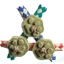 Nibbles Timothy Hay Chews with Paper Finger Traps Small Animal Chew Toy