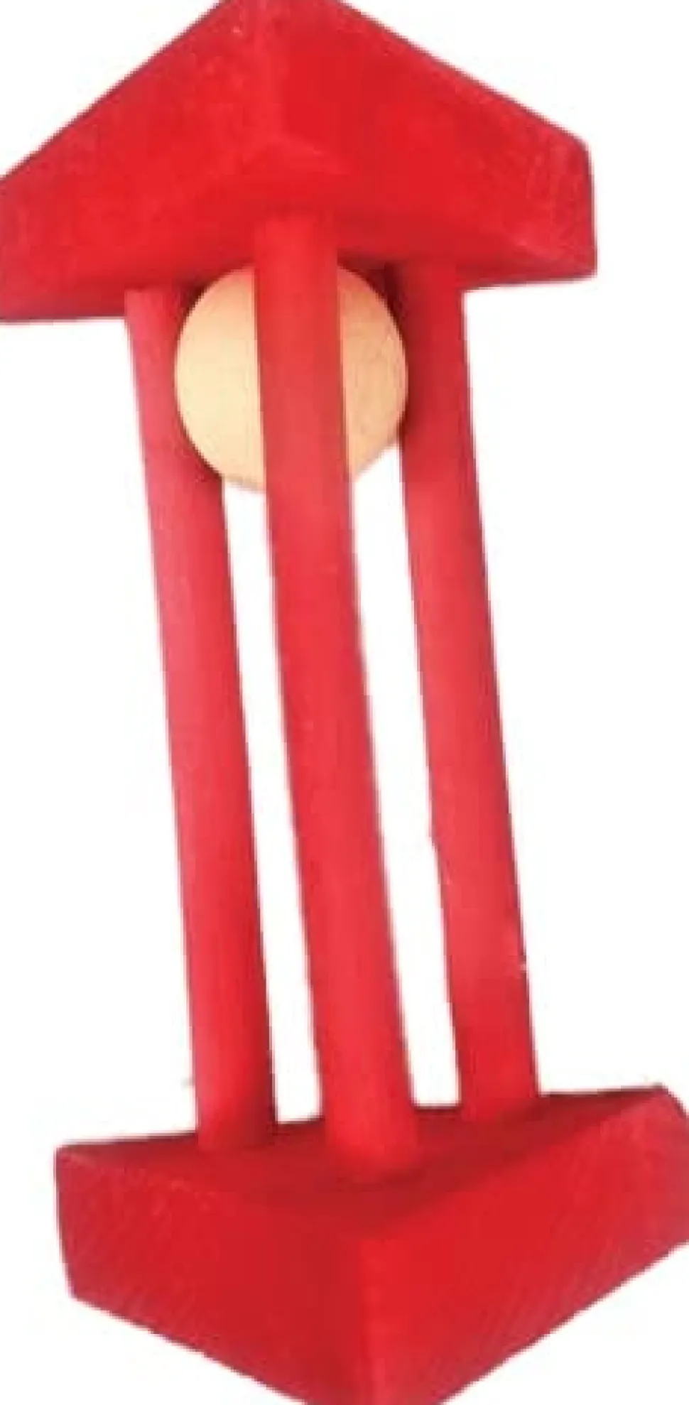 Nibbles Wooden Triangle with Ball Small Animal Chew Toy - Small