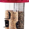 North States Crimson Triple Tube Tubed Wild Bird Feeder - Red - 6 Lbs
