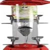North States 2-In-1 Hinged Port Plastic Hopper Wild Bird Feeder - Red - 1.75 Lbs Cap