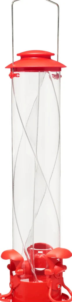 North States Triple Twist Tube Tubed Wild Bird Feeder - Red - 2 Lbs