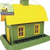 North States Village Collection Barn Plastic Hopper Wild Bird Feeder - Green/Yellow - 8 Lbs Cap