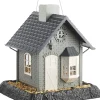 North States Village Collection Bayside Cottage Plastic Hopper Wild Bird Feeder - Gray/Blue - 5 Lbs Cap