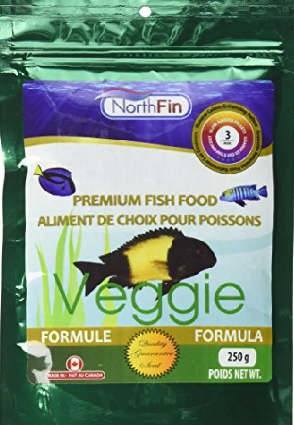 NorthFin Veggie Formula - 3 mm Sinking Pellets - 250 g