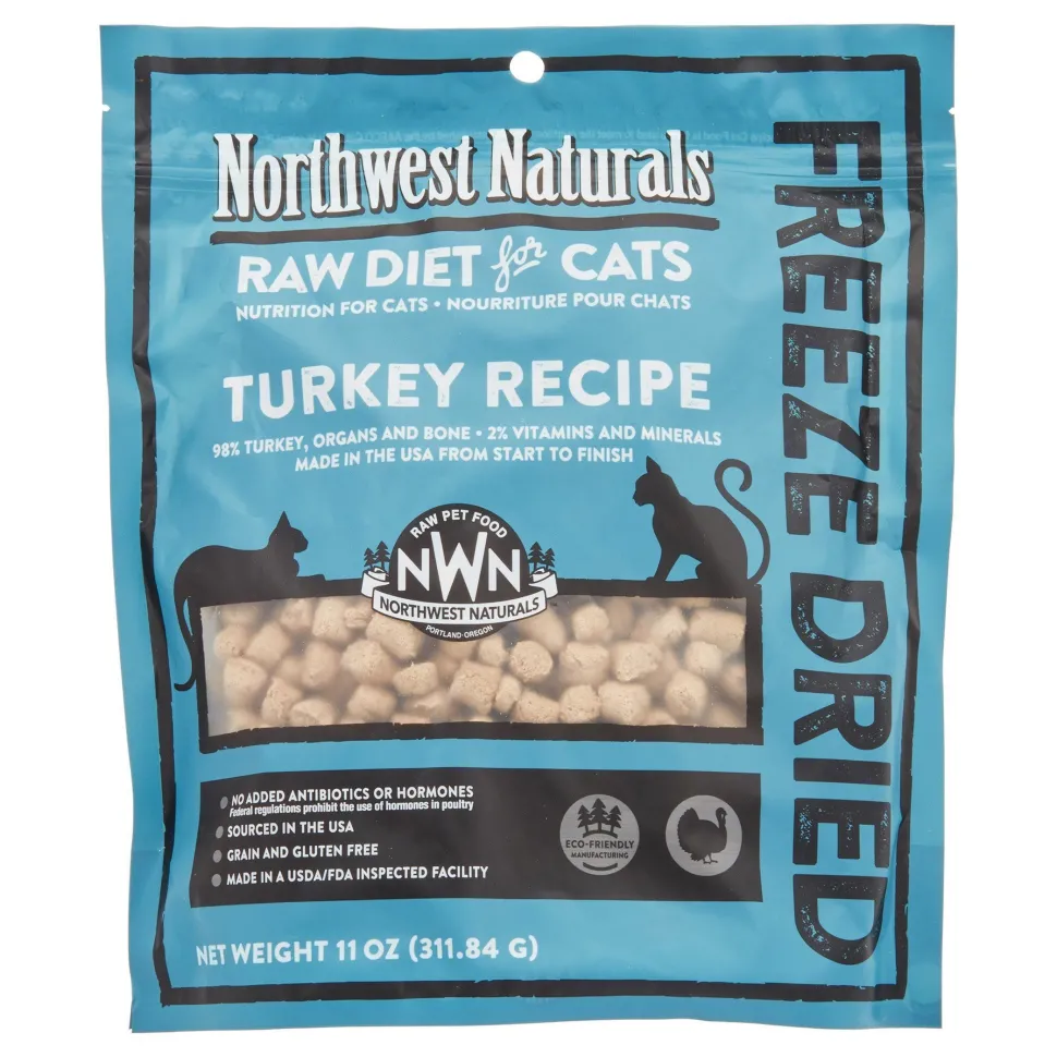 Northwest Naturals Freeze Dried Turkey Cat Recipe Freeze-Dried Cat Treats - 11 oz Bag