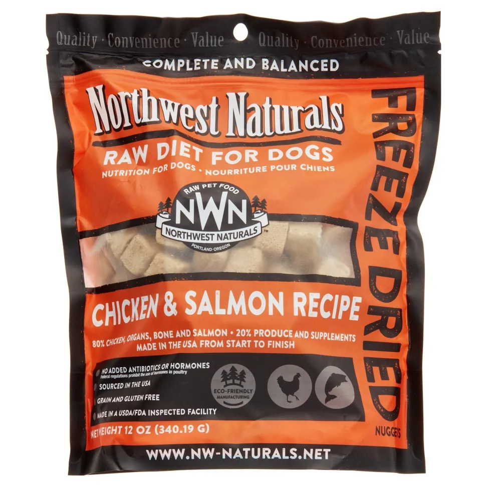 Northwest Naturals Freeze Dried Chicken & Salmon Nuggets Freeze-Dried Dog Food - 12 oz Bag
