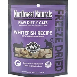 Northwest Naturals Freeze Dried Whitefish Cat Recipe Freeze-Dried Cat Treats - 4 oz Bag