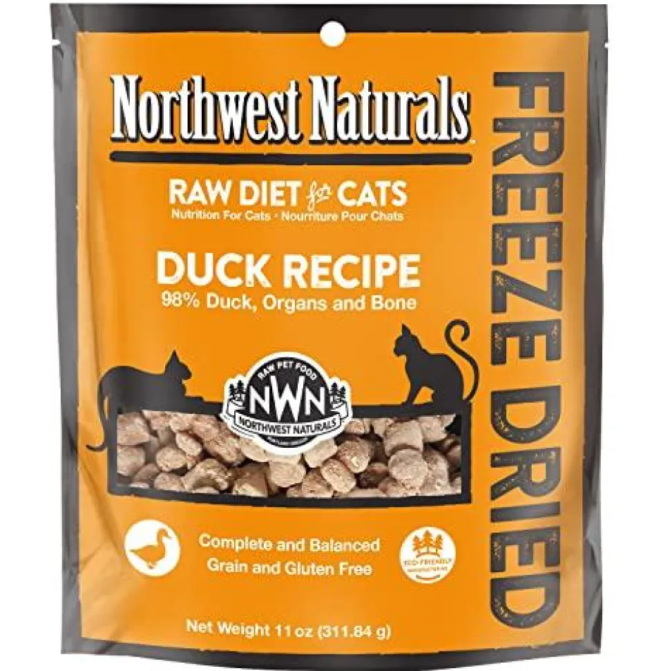 Northwest Naturals Freeze Dried Duck Cat Recipe Freeze-Dried Cat Treats - 11 oz Bag