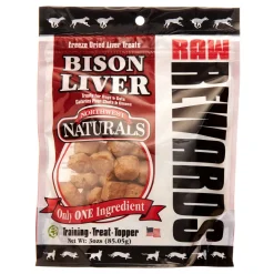 Northwest Naturals Freeze Dried Bison Liver Treat Freeze-Dried Cat and Dog Treats - 3 oz Bag