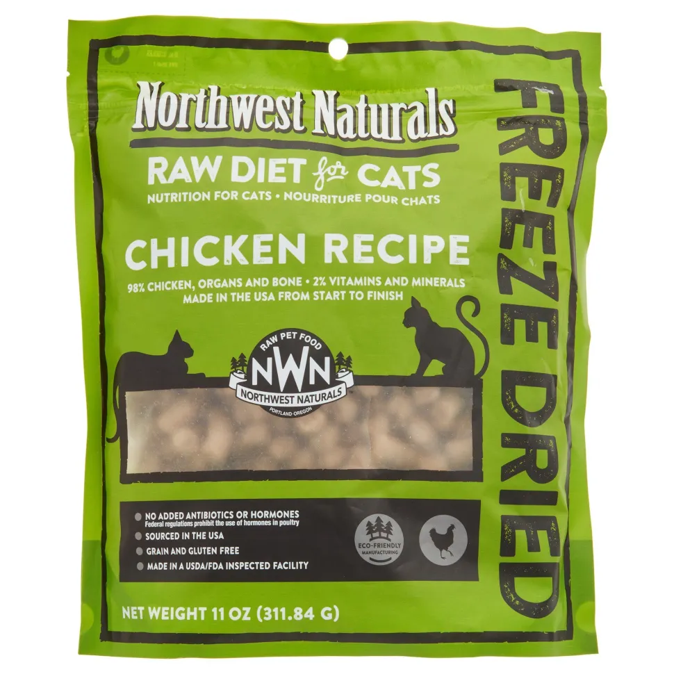 Northwest Naturals Freeze Dried Chicken Cat Recipe Freeze-Dried Cat Treats - 11 oz Bag