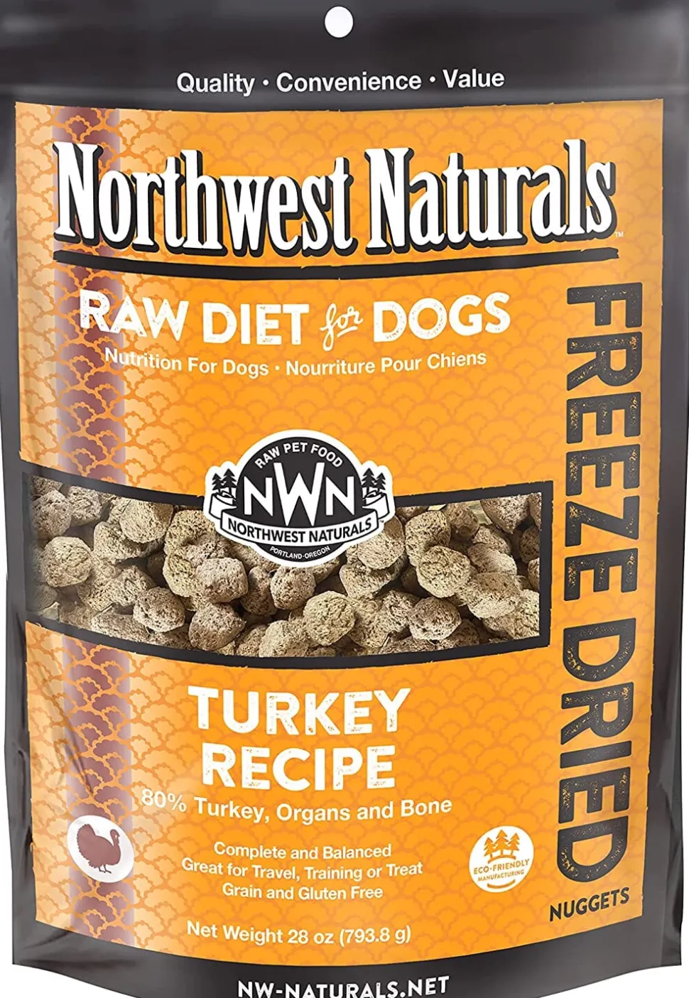 Northwest Naturals Turkey Nuggets Freeze-Dried Dog Treats - 28 Oz Bag
