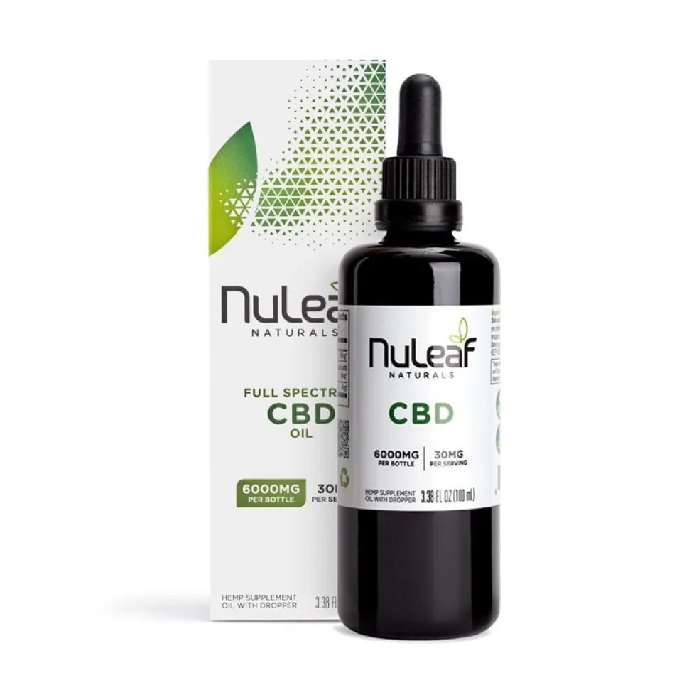 Nuleaf Naturals 6000mg Full Spectrum CBD Oil Cat and Dog Supplement - (100ml) 3.38 Fl Oz Dropper Bottle