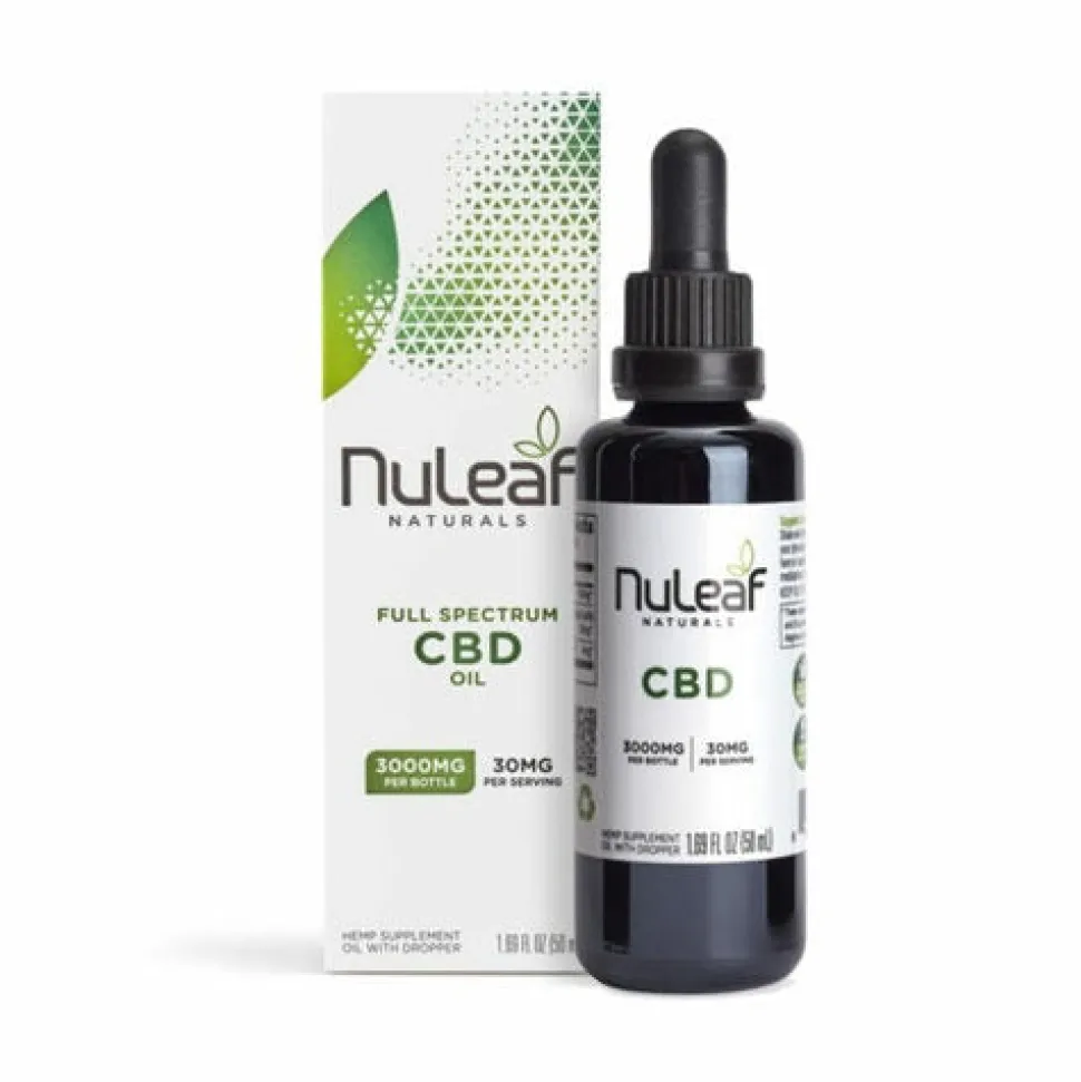 Nuleaf Naturals 3000mg Full Spectrum CBD Oil Cat and Dog Supplement - (50ml) 1.69 Fl Oz Dropper Bottle
