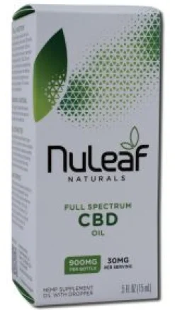 Nuleaf Naturals 900mg Full Spectrum CBD Oil Cat and Dog Supplement - (15ml) .5 Fl Oz Dropper Bottle