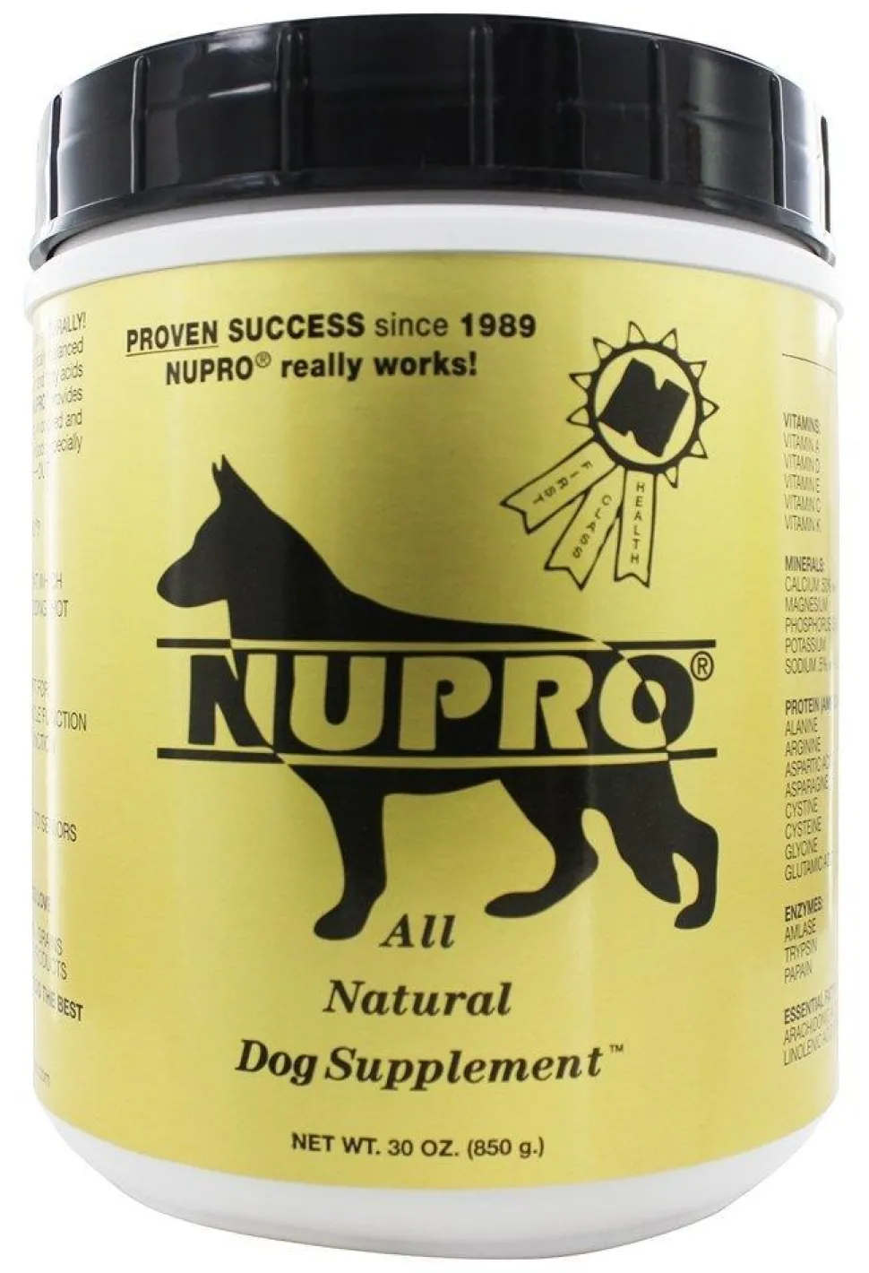 Nupro High Grade Hemp Extract CBD Oil Natural Dog Supplement - 30 oz Jar
