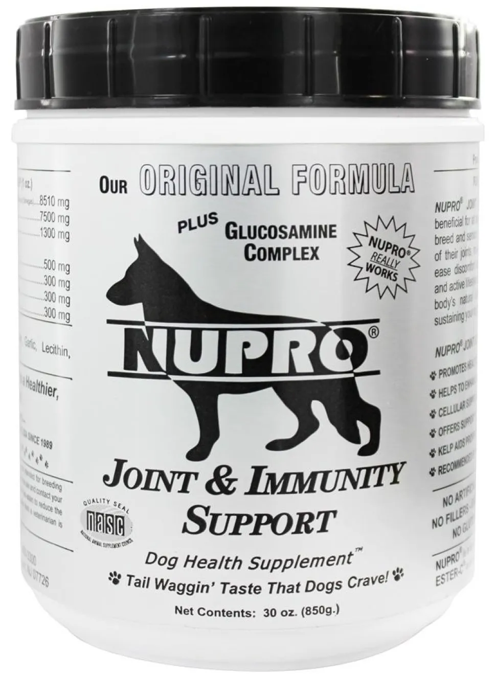 Nupro High Grade Hemp Extract CBD Oil Joint & Immunity Support Dog Supplements - 30 oz Jar