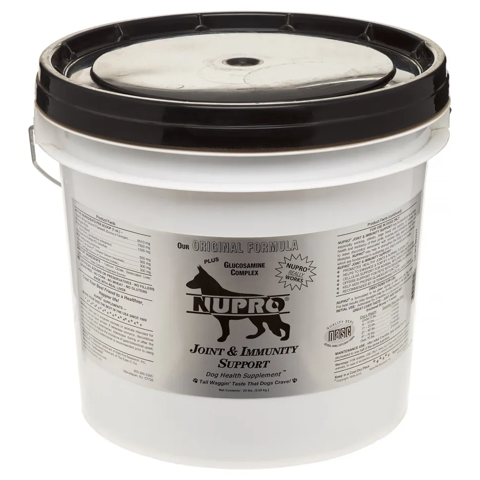 Nupro High Grade Hemp Extract CBD Oil Joint & Immunity Support Dog Supplements - 20 lb Bucket