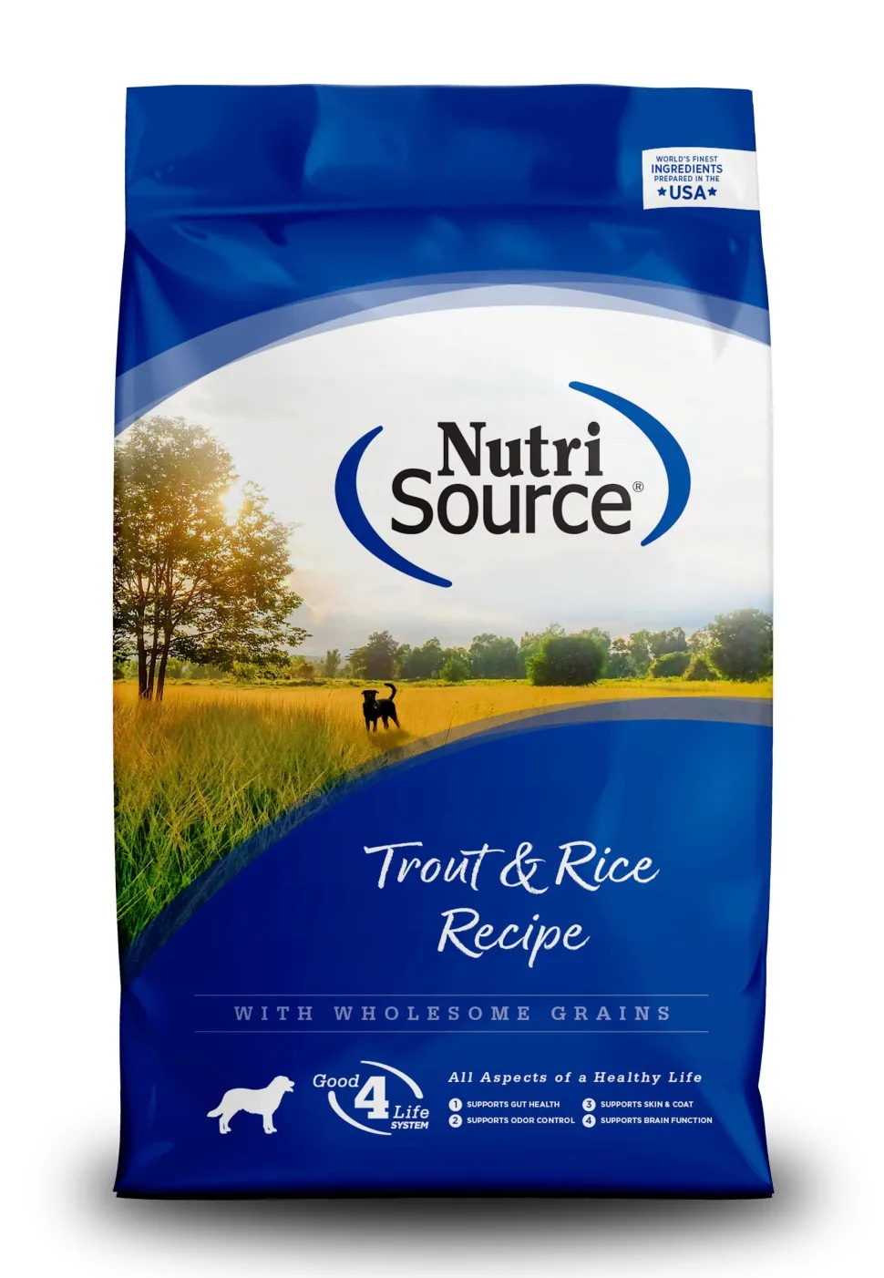 Nutrisource Adult Trout & Rice Dry Dog Food - 15 lb Bag