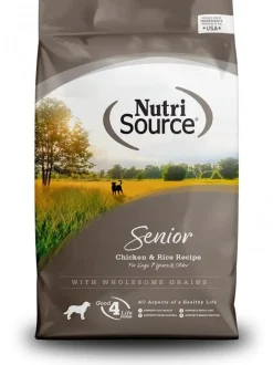 Nutrisource Chicken and Brown Rice Senior Adult Dry Dog Food - 26 Lbs
