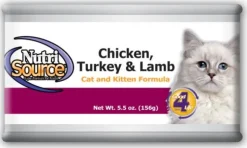 Nutrisource Chicken Turkey and Lamb Kitten Canned Cat Food - 5 Oz - Case of 12