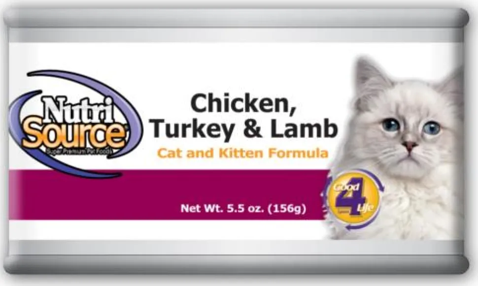Nutrisource Chicken Turkey and Lamb Kitten Canned Cat Food - 5 Oz - Case of 12