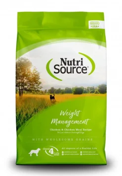 Nutrisource Chicken Weight Management Formula Dry Dog Food - 26 Lbs