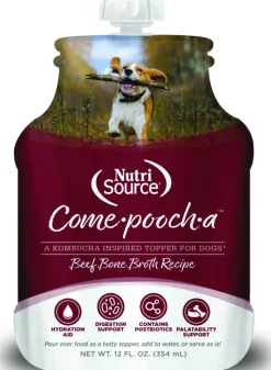 Nutrisource Come-Pooch-a Beef Broth Dog Food Topper - 12 Oz