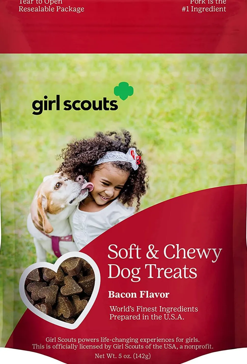 Nutrisource Girl Scouts Bacon Soft & Chewy Dog Treats - 5 oz