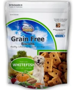 Nutrisource Grain Free Fish Dog Biscuits - 14 oz - 6 Pack