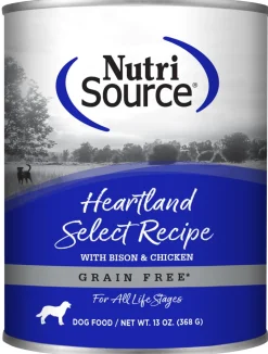 Nutrisource Grain Free Heartland Select Canned Dog Food - 13 oz - Case of 12