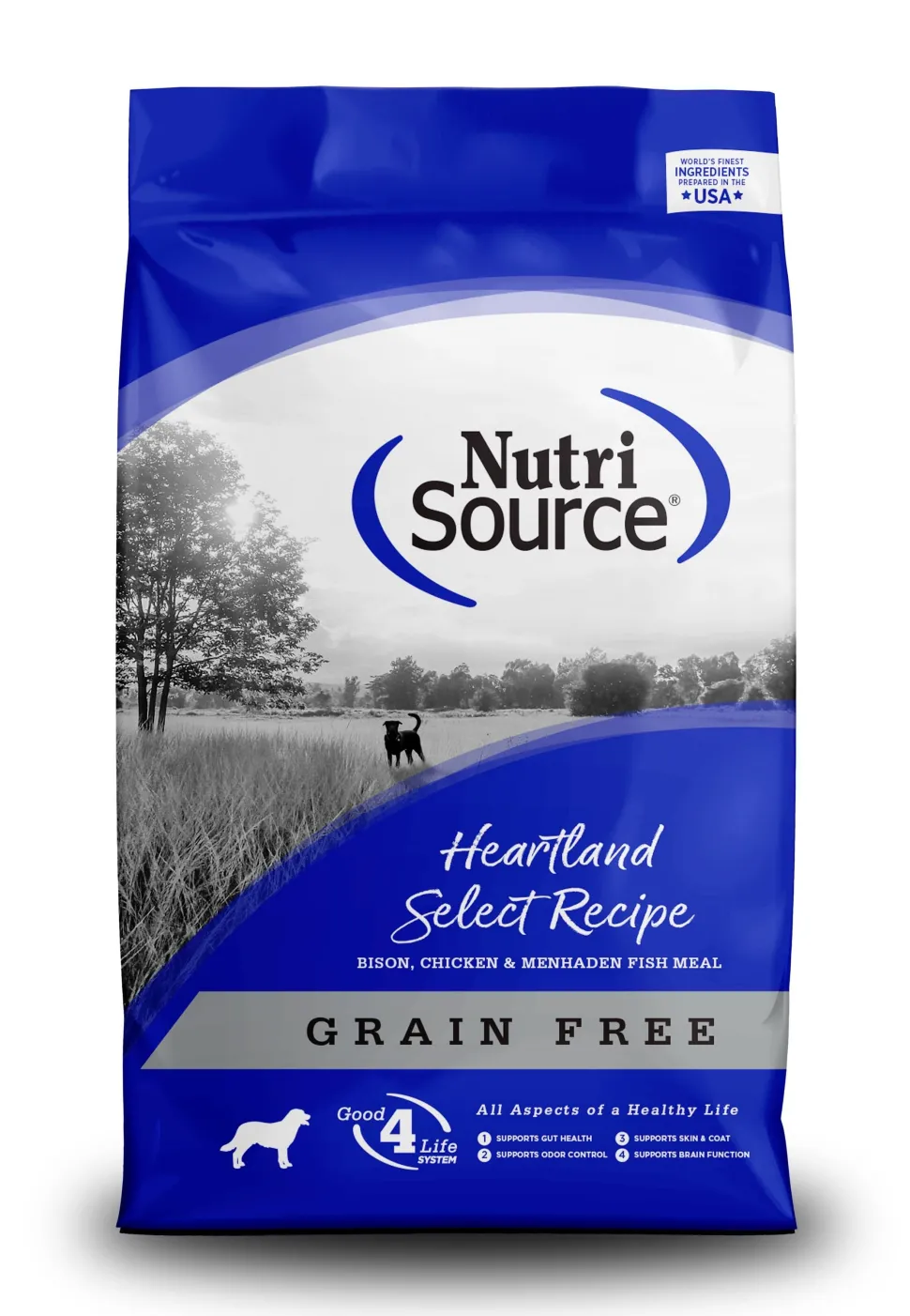 Nutrisource Grain Free Heartland Select with Bison Dry Dog Food - 30 lb Bag
