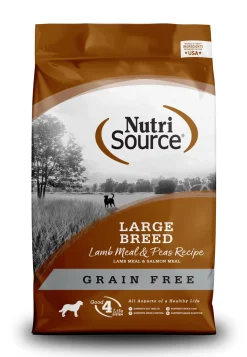 Nutrisource Grain Free Large Breed Lamb Meal & Peas Dry Dog Food - 30 lb Bag