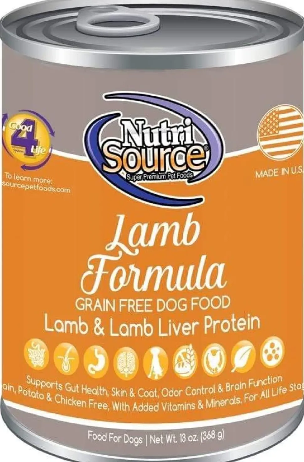 Nutrisource Grain Free Lamb Canned Dog Food - 13 oz - Case of 12