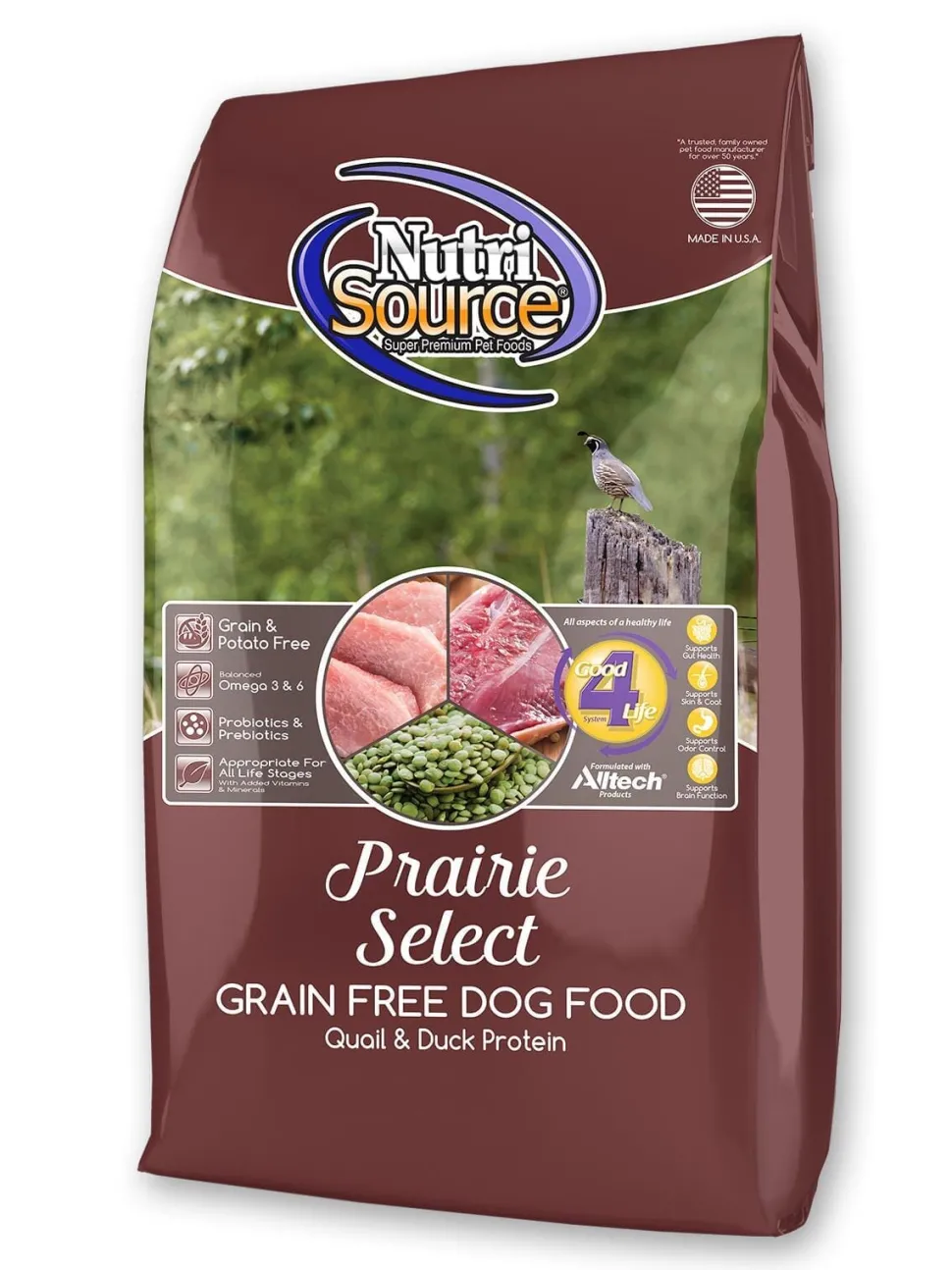 Nutrisource Grain Free Prairie Select Quail, Duck and Turkey Dry Dog Food - 15 lb Bag
