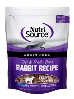 Nutrisource Grain Free Rabbit Soft and Chew Dog Treats - 6 oz