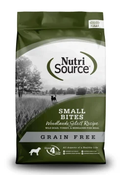 Nutrisource Grain Free Woodlands Select Small Bites Boar and Turkey Dry Dog Food - 15 lb Bag