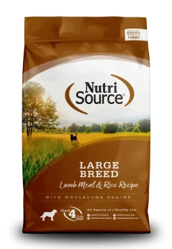 Nutrisource Large Breed Adult Lamb & Rice Dry Dog Food - 30 lb Bag