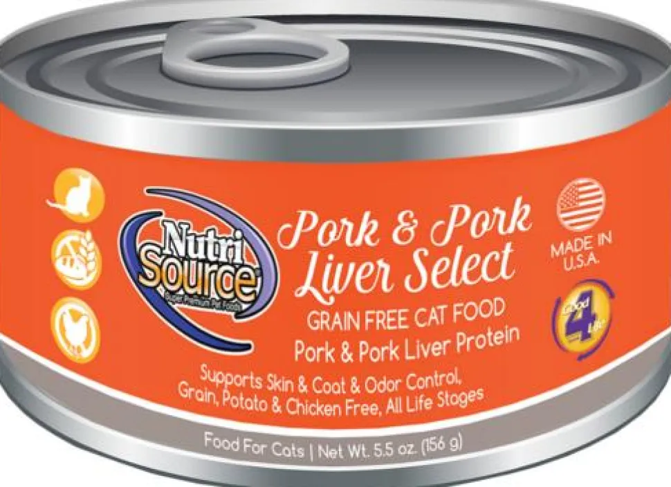 Nutrisource Pork and Pork Liver Canned Cat Food - 5 Oz - Case of 12