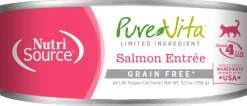 Nutrisource Pure Vita 96% GF Salmon Entrée Canned Cat Food - 5.5 oz - Case of 12